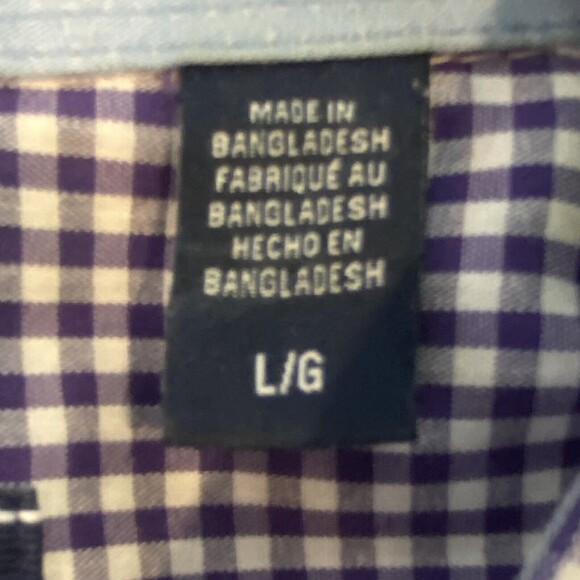 IZOD Men's BCheck Shirt Button Up LARGE Natural Stretch Long Sleeve NWOT - Picture 5 of 14